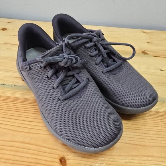 None Shoes - Kizik Madrid Eco-Knit Hands Free Shoes Womens 7 Wide Gray Sneakers